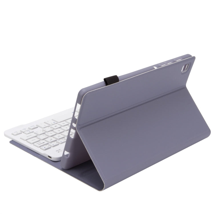 For Redmi Pad SE 8.7 A0N12 TPU Ultra-thin Detachable Bluetooth Keyboard Tablet Leather Case(Purple)
