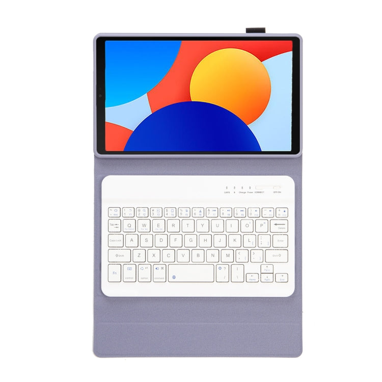 For Redmi Pad SE 8.7 A0N12 TPU Ultra-thin Detachable Bluetooth Keyboard Tablet Leather Case(Purple)