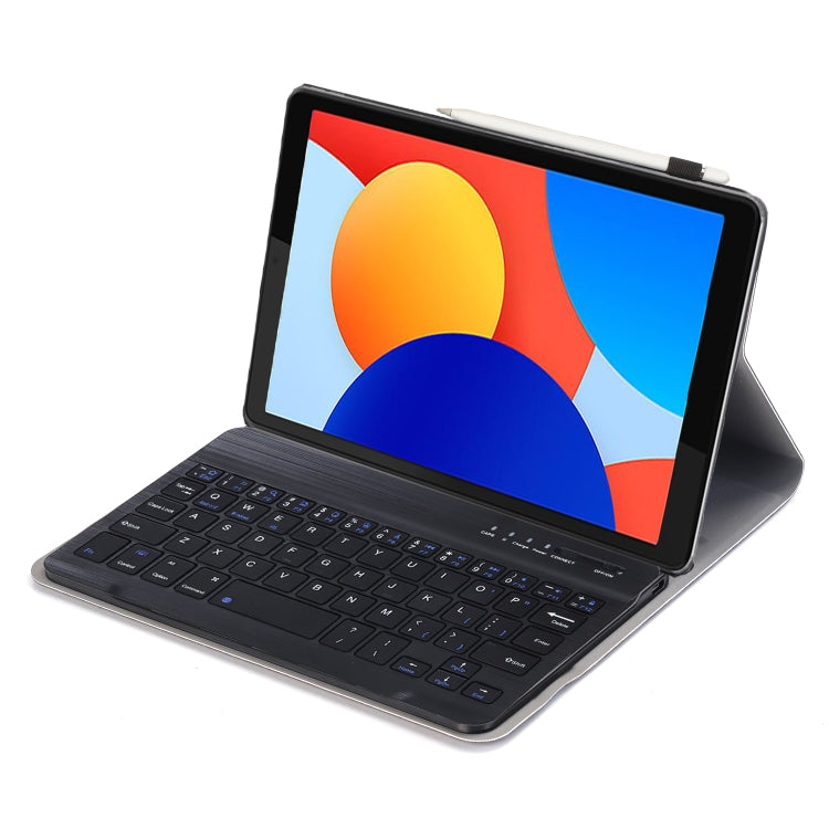 For Redmi Pad SE 8.7 A0N12 TPU Ultra-thin Detachable Bluetooth Keyboard Tablet Leather Case(Black)
