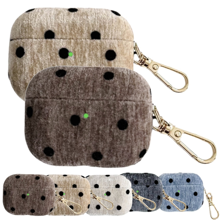 For AirPods 4 Velvet Cloth + PC Headset Shockproof Case(Coffee)