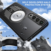 For Meizu 20 Pro Heat Dissipation Aromatherapy MagSafe Holder Phone Case(Black)