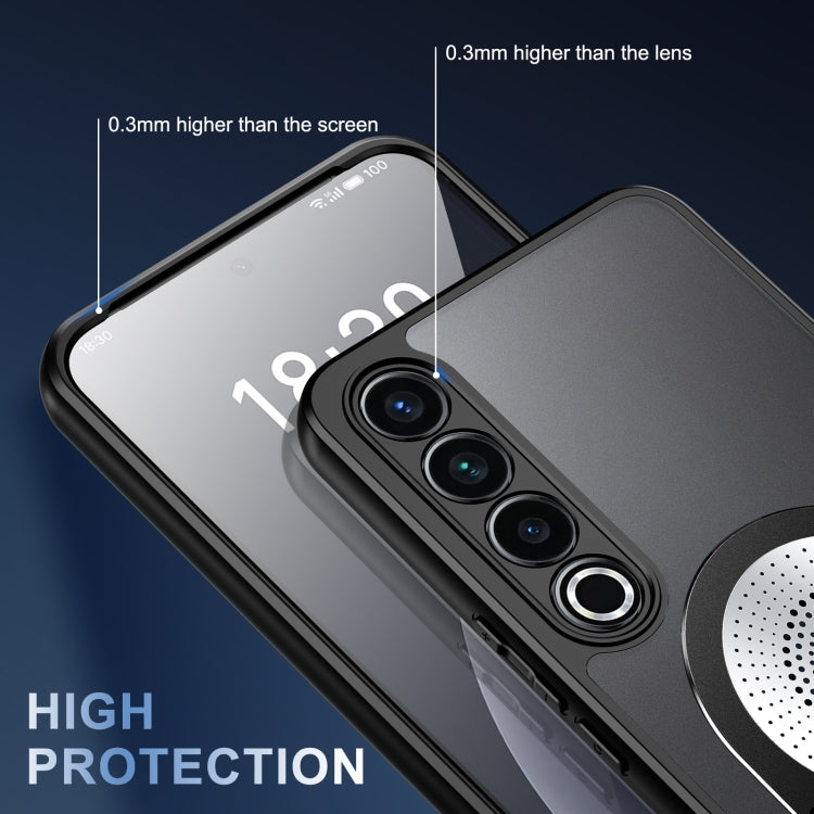 For Meizu 20 Pro Heat Dissipation Aromatherapy MagSafe Holder Phone Case(Black)