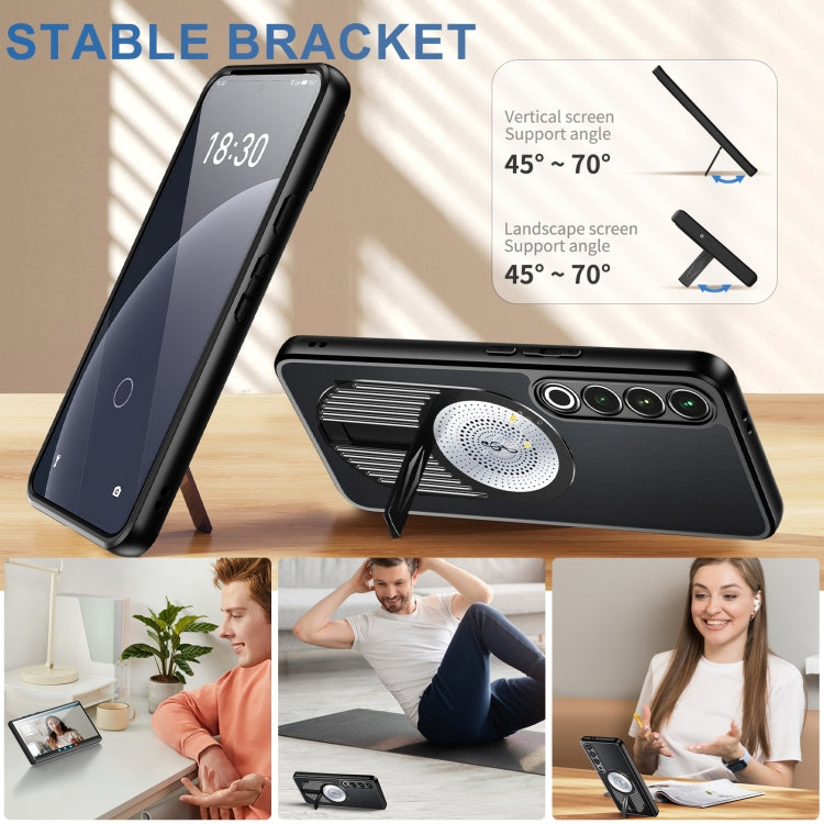 For Meizu 20 Pro Heat Dissipation Aromatherapy MagSafe Holder Phone Case(Black)