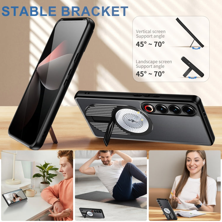 For Meizu 21 Pro Heat Dissipation Aromatherapy MagSafe Holder Phone Case(Black)