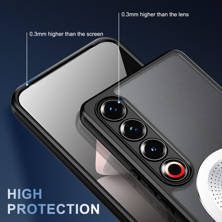 For Meizu 21 Pro Heat Dissipation Aromatherapy MagSafe Holder Phone Case(Silver)