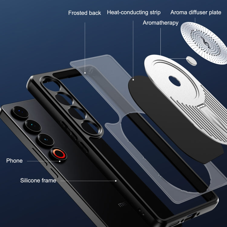 For Meizu 21 Pro Heat Dissipation Aromatherapy MagSafe Holder Phone Case(Silver)