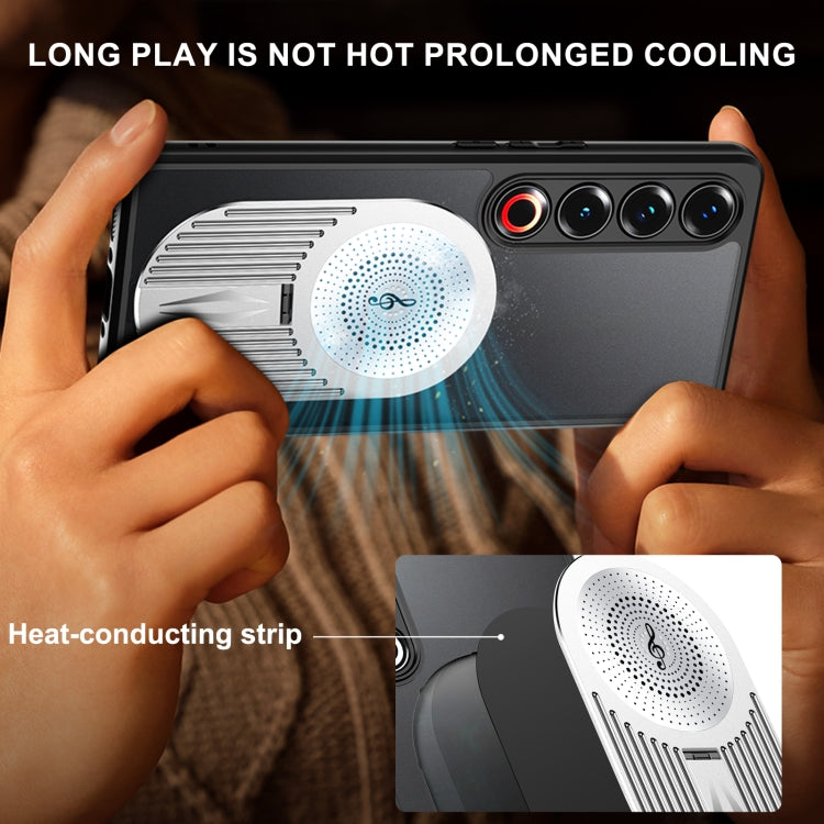 For Meizu 21 Pro Heat Dissipation Aromatherapy MagSafe Holder Phone Case(Silver)