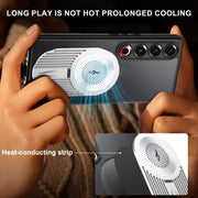 For Meizu 21 Pro Heat Dissipation Aromatherapy MagSafe Holder Phone Case(Silver)