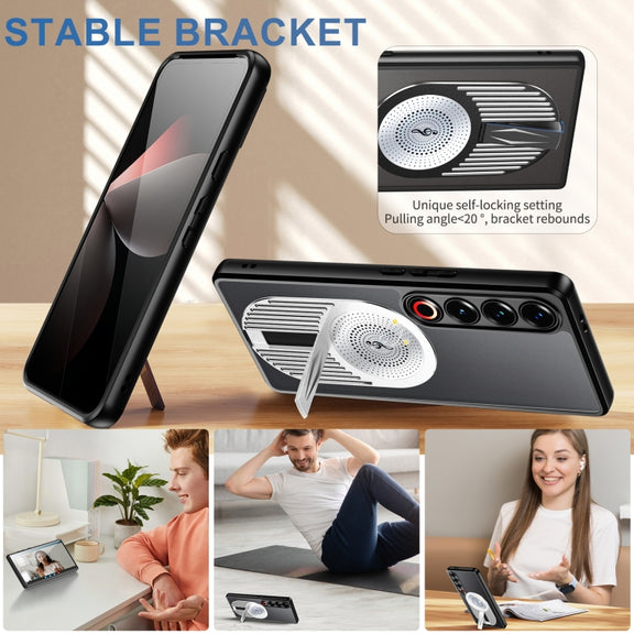 For Meizu 21 Pro Heat Dissipation Aromatherapy MagSafe Holder Phone Case(Silver)