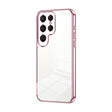 For Samsung Galaxy S25 Ultra 5G Transparent Plating Fine Hole Phone Case(Pink) - Galaxy S25 Ultra 5G Cases by PMC Jewellery | Online Shopping South Africa | PMC Jewellery | Buy Now Pay Later Mobicred