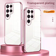 For Samsung Galaxy S25 Ultra 5G Transparent Plating Fine Hole Phone Case(Green)