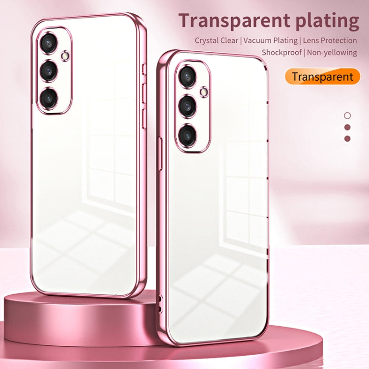 For Samsung Galaxy S25 5G Transparent Plating Fine Hole Phone Case(Silver)