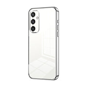 For Samsung Galaxy S25 5G Transparent Plating Fine Hole Phone Case(Silver)
