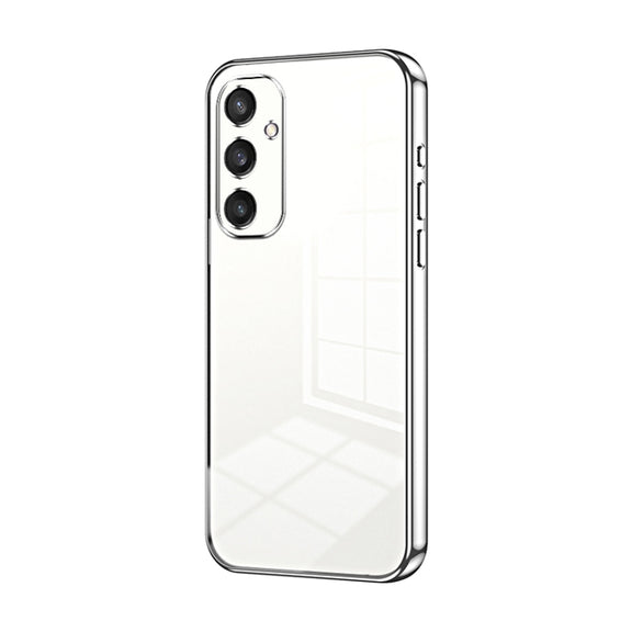 For Samsung Galaxy S25 5G Transparent Plating Fine Hole Phone Case(Silver)