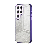 For Samsung Galaxy S25 Ultra 5G Gradient Glitter Powder Electroplated Phone Case(Purple)