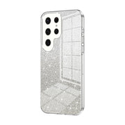 For Samsung Galaxy S25 Ultra 5G Gradient Glitter Powder Electroplated Phone Case(Transparent)