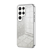 For Samsung Galaxy S25 Ultra 5G Gradient Glitter Powder Electroplated Phone Case(Silver)
