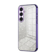 For Samsung Galaxy S25+ 5G Gradient Glitter Powder Electroplated Phone Case(Purple)