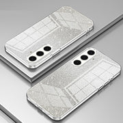 For Samsung Galaxy S25+ 5G Gradient Glitter Powder Electroplated Phone Case(Transparent)