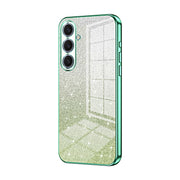 For Samsung Galaxy S25+ 5G Gradient Glitter Powder Electroplated Phone Case(Green)