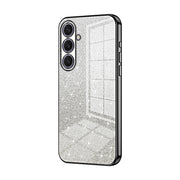 For Samsung Galaxy S25+ 5G Gradient Glitter Powder Electroplated Phone Case(Black)