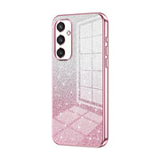 For Samsung Galaxy S25 5G Gradient Glitter Powder Electroplated Phone Case(Pink)