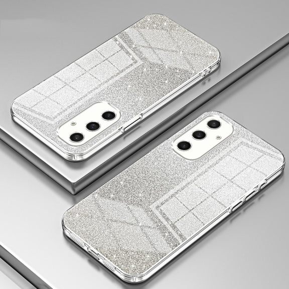 For Samsung Galaxy S25 5G Gradient Glitter Powder Electroplated Phone Case(Transparent)