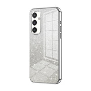 For Samsung Galaxy S25 5G Gradient Glitter Powder Electroplated Phone Case(Silver)