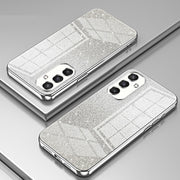 For Samsung Galaxy S25 5G Gradient Glitter Powder Electroplated Phone Case(Silver)