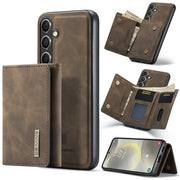 For Samsung Galaxy S24 FE 5G DG.MING M1 Series 3-Fold Multi Card Wallet + Magnetic Phone Case(Coffee)