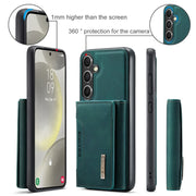 For Samsung Galaxy S24 FE 5G DG.MING M2 Series 3-Fold Multi Card Bag + Magnetic Phone Case(Green)