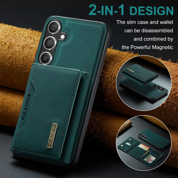 For Samsung Galaxy S24 FE 5G DG.MING M2 Series 3-Fold Multi Card Bag + Magnetic Phone Case(Green)