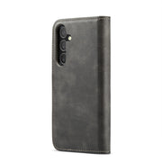 For Samsung Galaxy S24 FE 5G DG.MING Crazy Horse Texture Detachable Magnetic Leather Case(Grey)