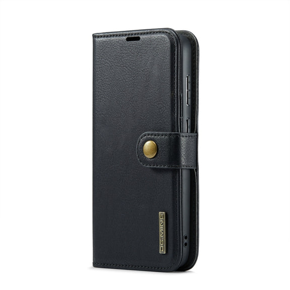For Samsung Galaxy S24 FE 5G DG.MING Crazy Horse Texture Detachable Magnetic Leather Case(Black)