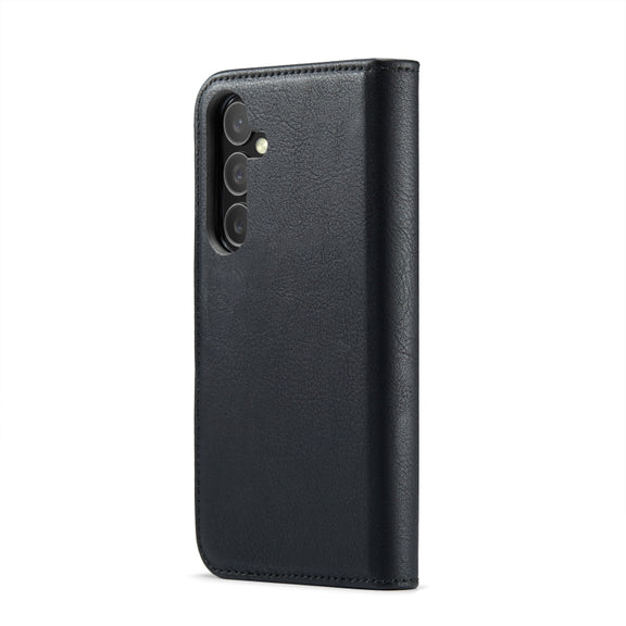 For Samsung Galaxy S24 FE 5G DG.MING Crazy Horse Texture Detachable Magnetic Leather Case(Black)