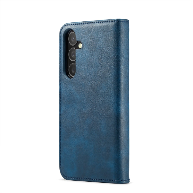 For Samsung Galaxy S24 FE 5G DG.MING Crazy Horse Texture Detachable Magnetic Leather Case(Blue)