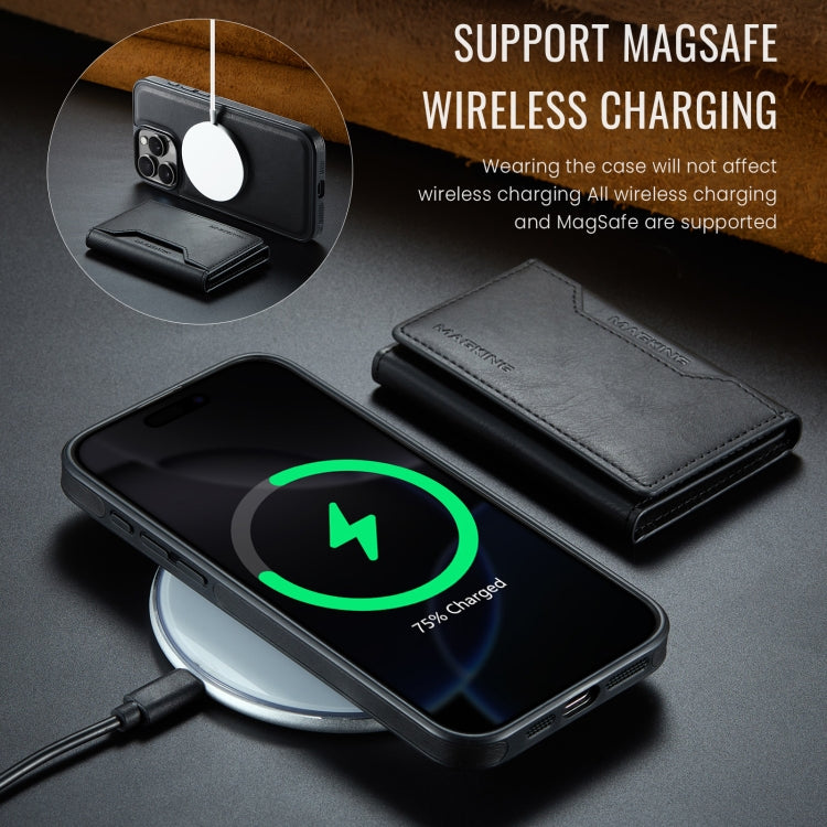 For iPhone 16 Pro Max DG.MING MAGKING-K2 Series MagSafe RFID Card Bag Detachable Phone Case(Black)