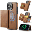 For iPhone 16 Pro Max DG.MING MAGKING-K2 Series MagSafe RFID Card Bag Detachable Phone Case(Brown) - free shipping - PMC Jewellery - Order now!