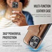 For iPhone 16 Pro Max DG.MING MAGKING-K2 Series MagSafe RFID Card Bag Detachable Phone Case(Brown)