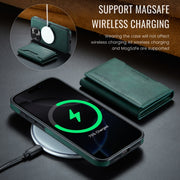 For iPhone 16 Pro Max DG.MING MAGKING-K2 Series MagSafe RFID Card Bag Detachable Phone Case(Green)