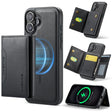 For iPhone 16 DG.MING MAGKING-K2 Series MagSafe RFID Card Bag Detachable Phone Case(Black) - free shipping - PMC Jewellery - Order now!