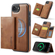 For iPhone 16e DG.MING MAGKING-K2 Series MagSafe RFID Card Bag Detachable Phone Case(Brown) - free shipping - PMc TechLife - Order now!