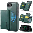 For iPhone 16e DG.MING MAGKING-K2 Series MagSafe RFID Card Bag Detachable Phone Case(Green) - free shipping - PMc TechLife - Order now!