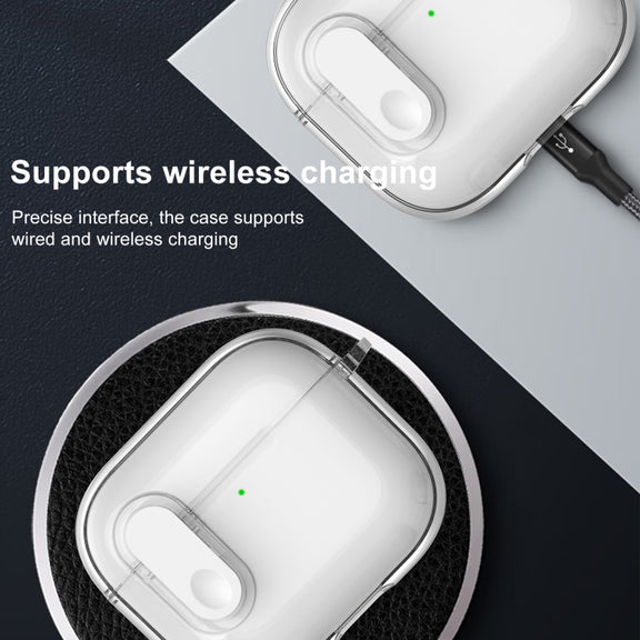For AirPods 4 Ice Crystals Shockproof Earphone Protective Case(Transparent)