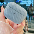 For AirPods Pro Corduroy Cloth Pattern Earphone Protective Case(Sky Blue) - For AirPods Pro by PMC Jewellery | Online Shopping South Africa | PMC Jewellery | Buy Now Pay Later Mobicred