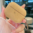 For AirPods Pro 2 Corduroy Cloth Pattern Earphone Protective Case(Khaki) - For AirPods Pro 2 by PMC Jewellery | Online Shopping South Africa | PMC Jewellery | Buy Now Pay Later Mobicred