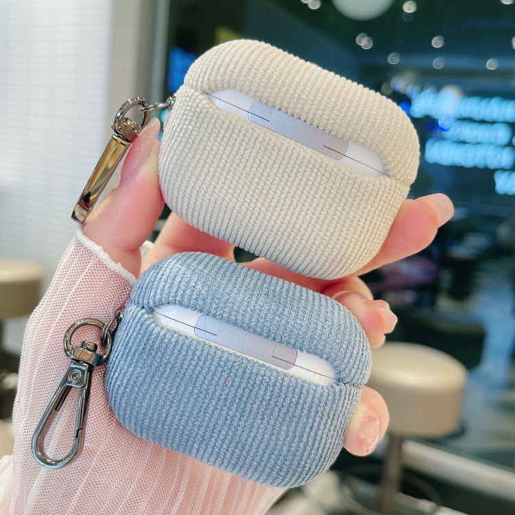 For AirPods 3 Corduroy Cloth Pattern Earphone Protective Case(Royal Blue)