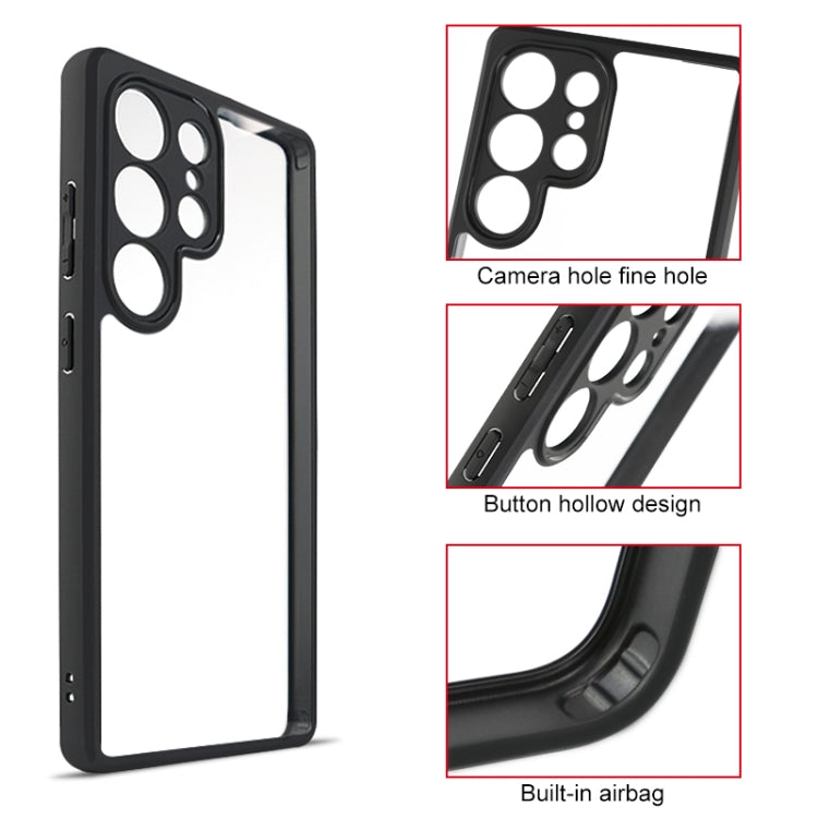For Samsung Galaxy S25 Ultra 5G Frosted TPU + Transparent PC Phone Case