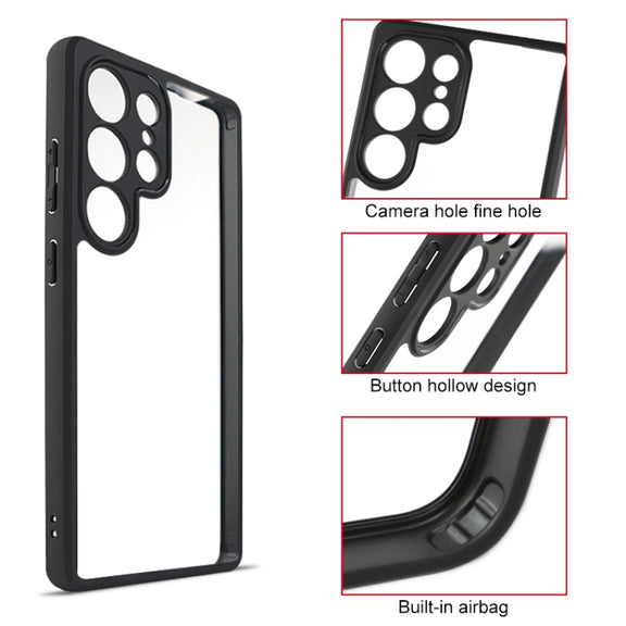 For Samsung Galaxy S25 Ultra 5G Frosted TPU + Transparent PC Phone Case