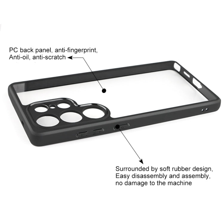 For Samsung Galaxy S25 Ultra 5G Frosted TPU + Transparent PC Phone Case